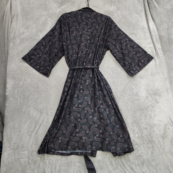 Vintage Stafford Sleep Robe Mens L/XL Regular Belted‎ Sash USA Paisley Pockets - Picture 2 of 8